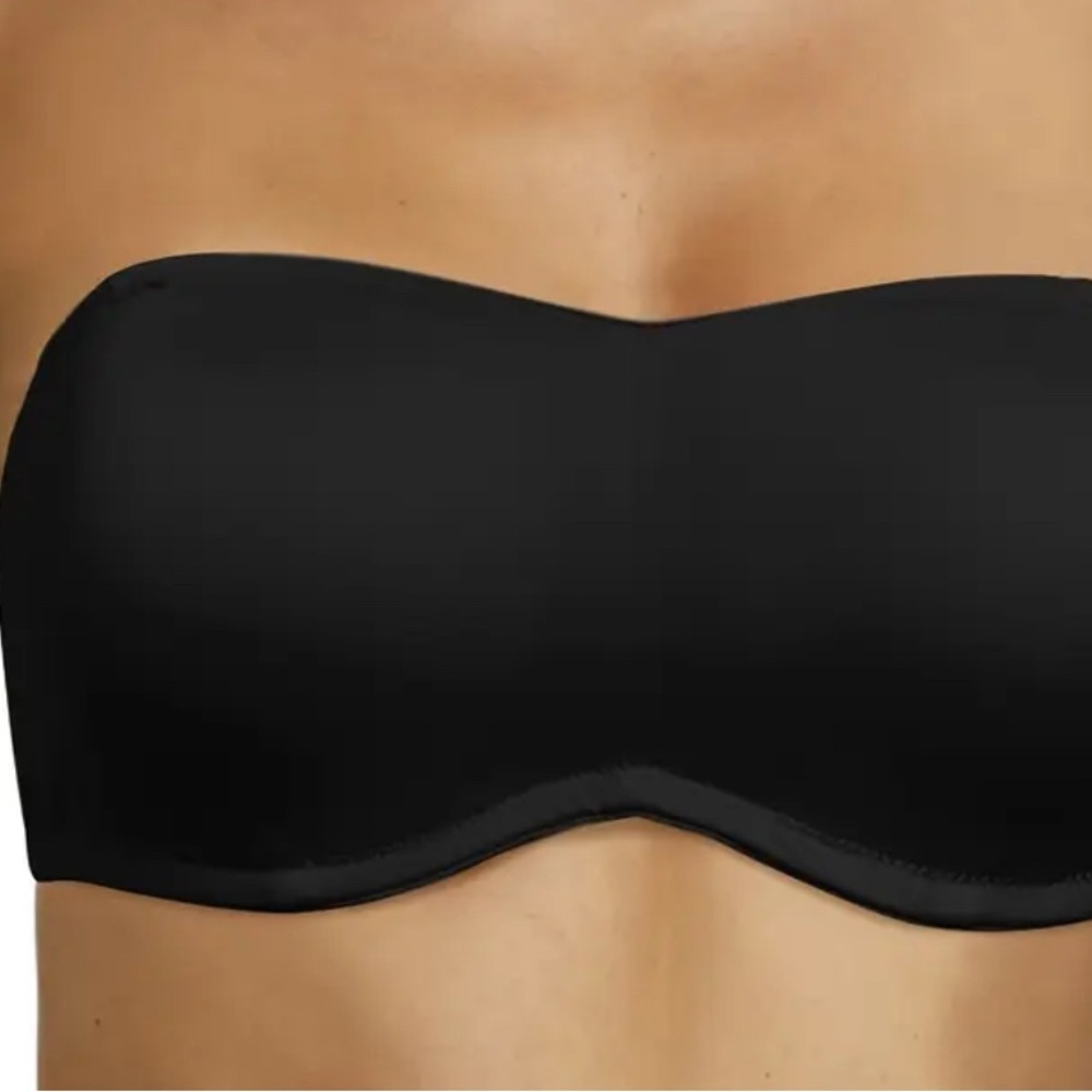 Women's Black Strapless Bandeau Bra